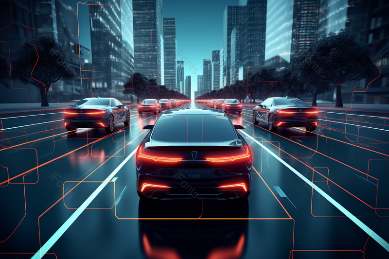 智能驾驶技术数字艺术,高清,摄影图,摄影图片,图片大全,摄影图免费下载